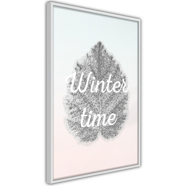 Poster - Winter Leaf  - wit