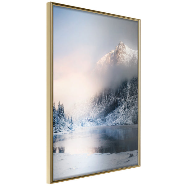 Poster - Winter in the Mountains  - goud