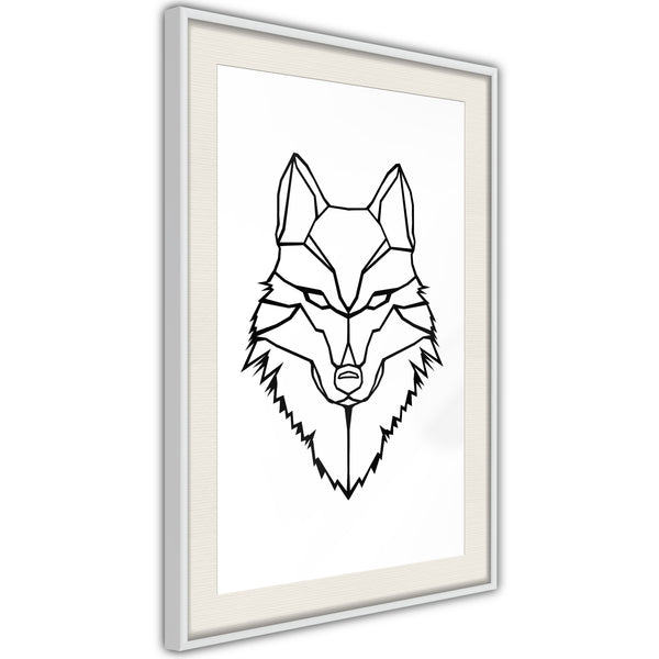 Poster - Wolf Look  - wit passepartout