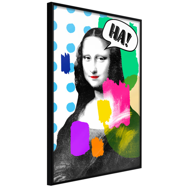 Poster - Mona Lisa's Laughter  - zwart