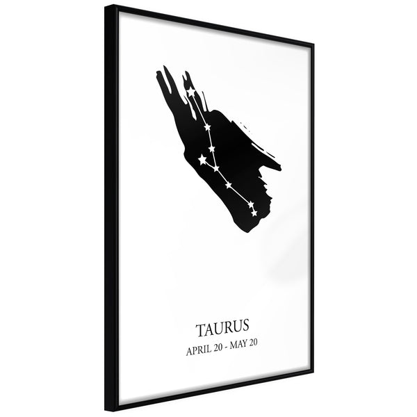Poster - Zodiac: Taurus I  - zwart