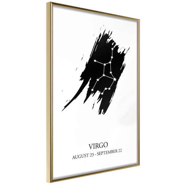 Poster - Zodiac: Virgo I  - goud
