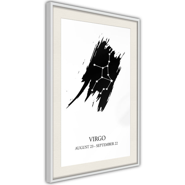 Poster - Zodiac: Virgo I  - wit passepartout