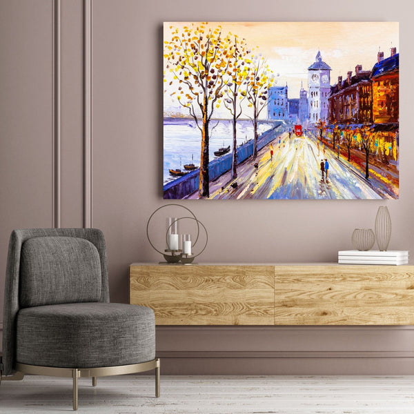 City By The Water Canvas schilderij