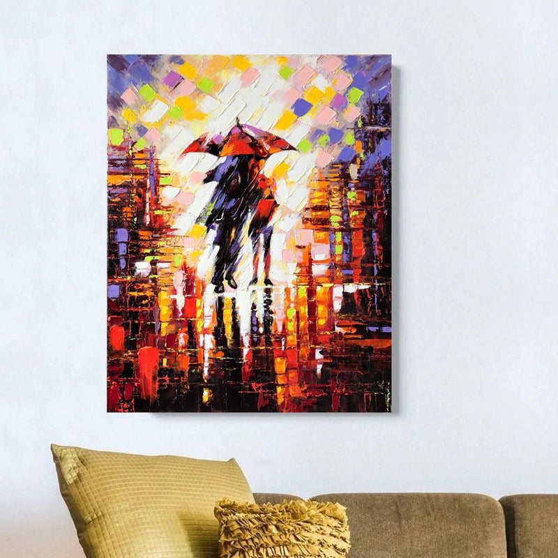 Contemporary Rain Canvas schilderij