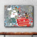 Designer Tom & Jerry Canvas schilderij