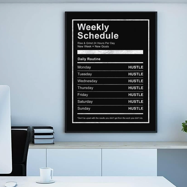 The Hustle Schedule Canvas schilderij