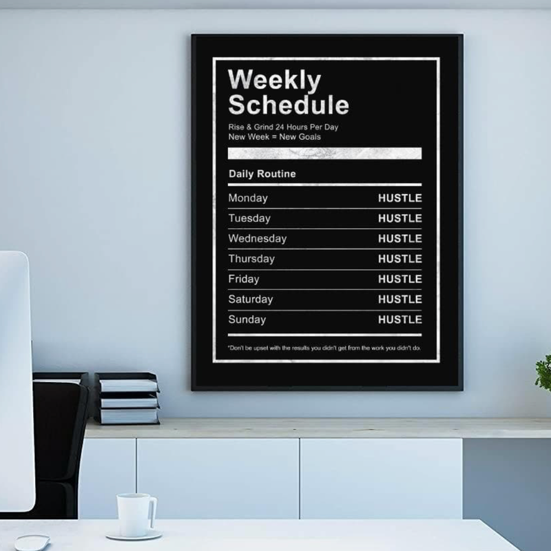 The Hustle Schedule Canvas schilderij