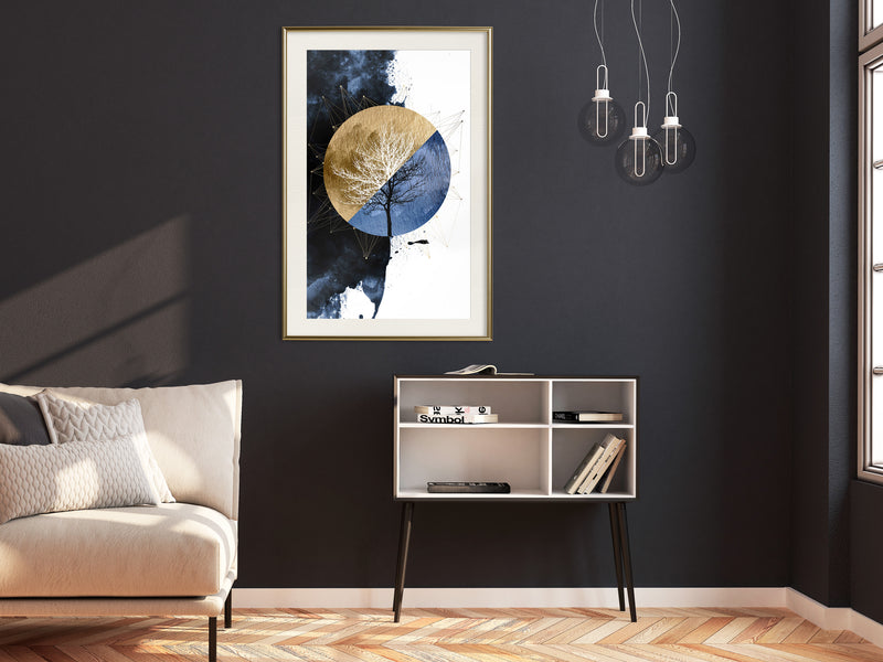 Poster - Harmony of Opposites  - goud passepartout