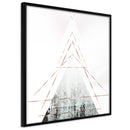Poster - Snow-Capped Peak (Square)  - zwart