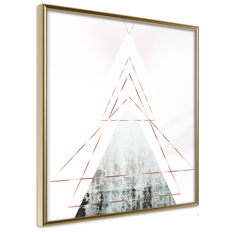 Poster - Snow-Capped Peak (Square)  - goud