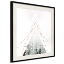 Poster - Snow-Capped Peak (Square)  - zwart passepartout