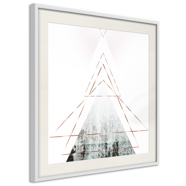 Poster - Snow-Capped Peak (Square)  - wit passepartout