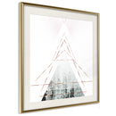 Poster - Snow-Capped Peak (Square)  - goud passepartout