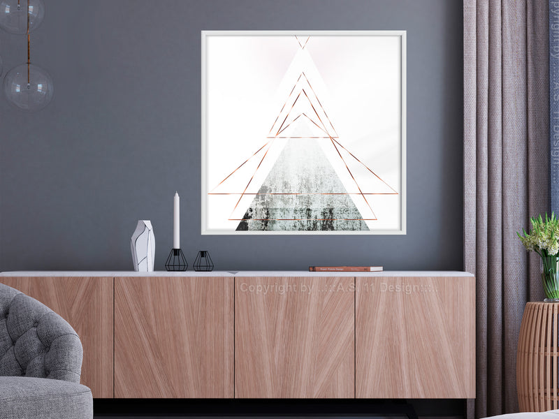 Poster - Snow-Capped Peak (Square)  - wit