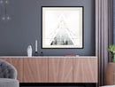 Poster - Snow-Capped Peak (Square)  - zwart passepartout