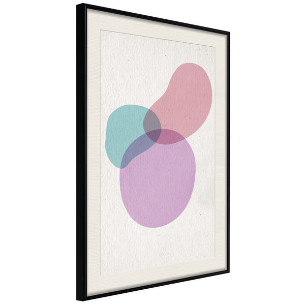 Poster - Pastel Sets I  - zwart passepartout