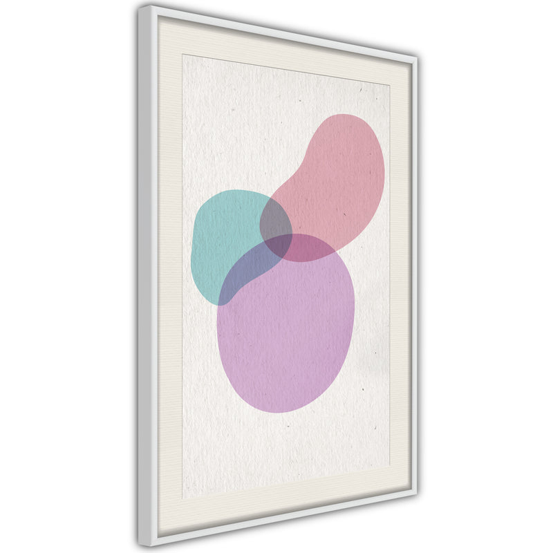 Poster - Pastel Sets I  - wit passepartout