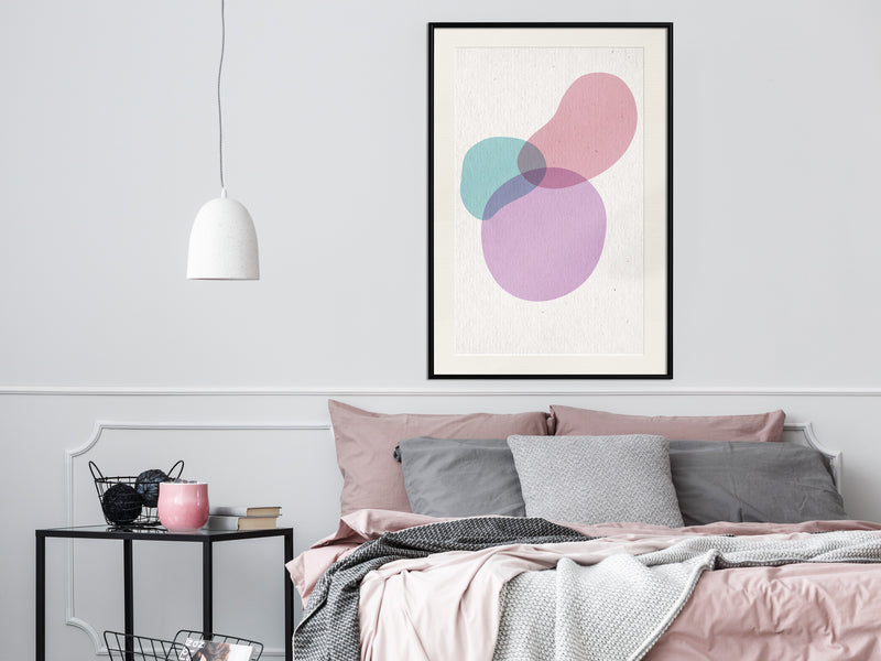 Poster - Pastel Sets I  - zwart passepartout