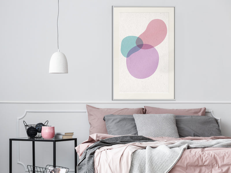 Poster - Pastel Sets I  - wit passepartout