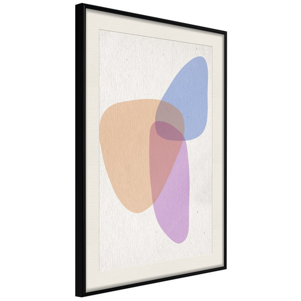 Poster - Pastel Sets II  - zwart passepartout