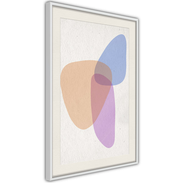 Poster - Pastel Sets II  - wit passepartout