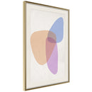 Poster - Pastel Sets II  - goud passepartout