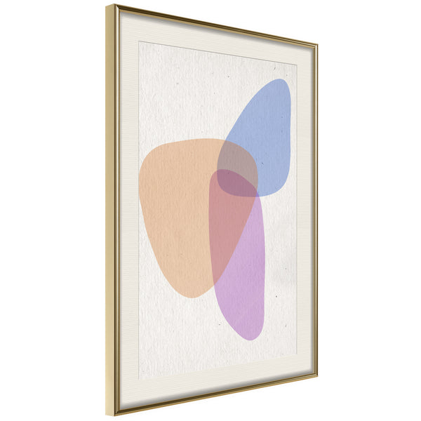 Poster - Pastel Sets II  - goud passepartout