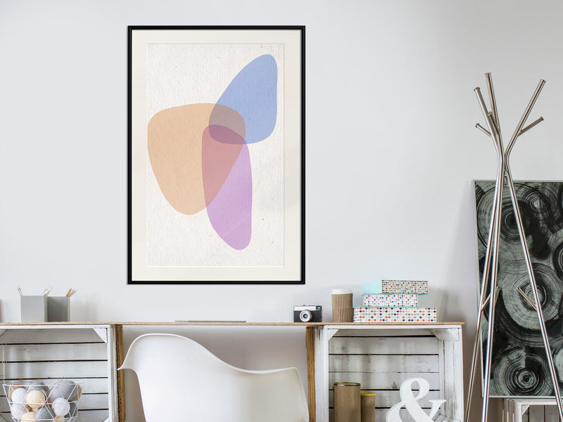 Poster - Pastel Sets II  - zwart passepartout