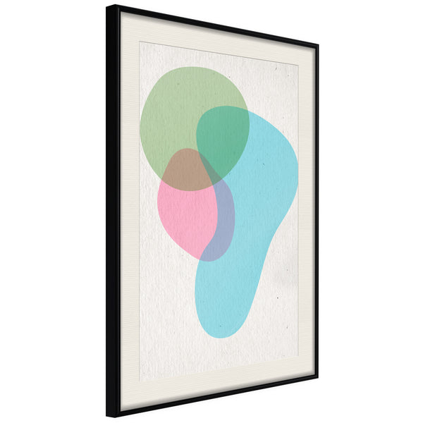 Poster - Pastel Sets III  - zwart passepartout