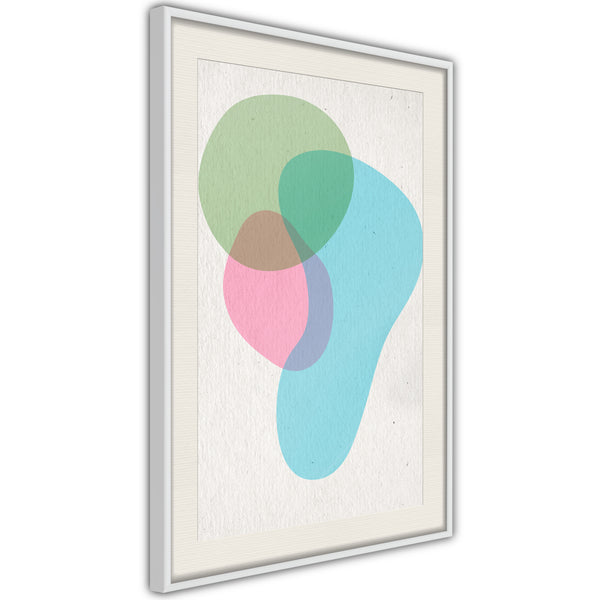 Poster - Pastel Sets III  - wit passepartout