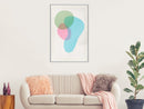Poster - Pastel Sets III  - wit passepartout