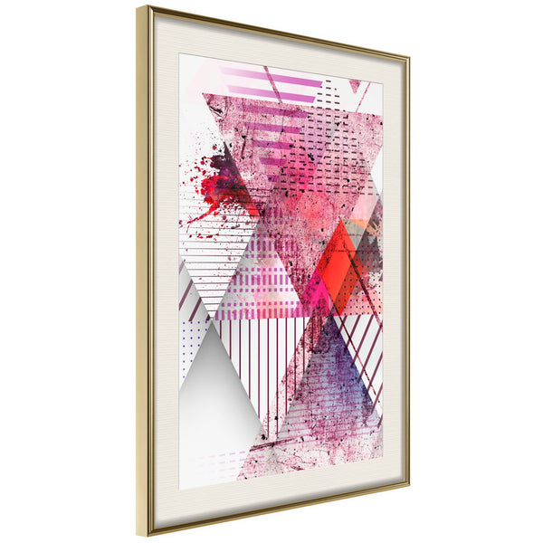 Poster - Patchwork I  - goud passepartout