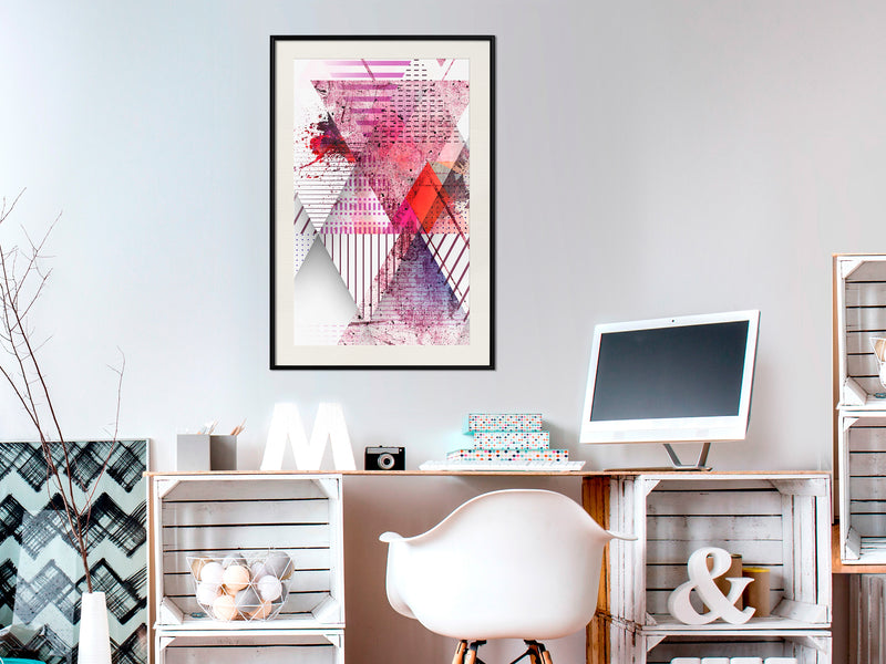 Poster - Patchwork I  - zwart passepartout