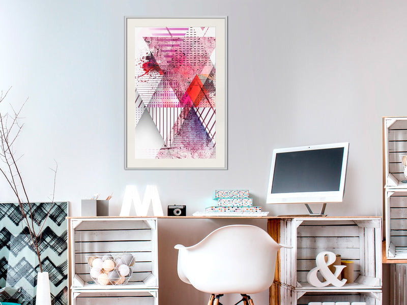 Poster - Patchwork I  - wit passepartout