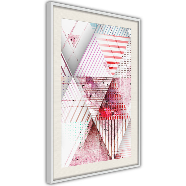 Poster - Patchwork II  - wit passepartout