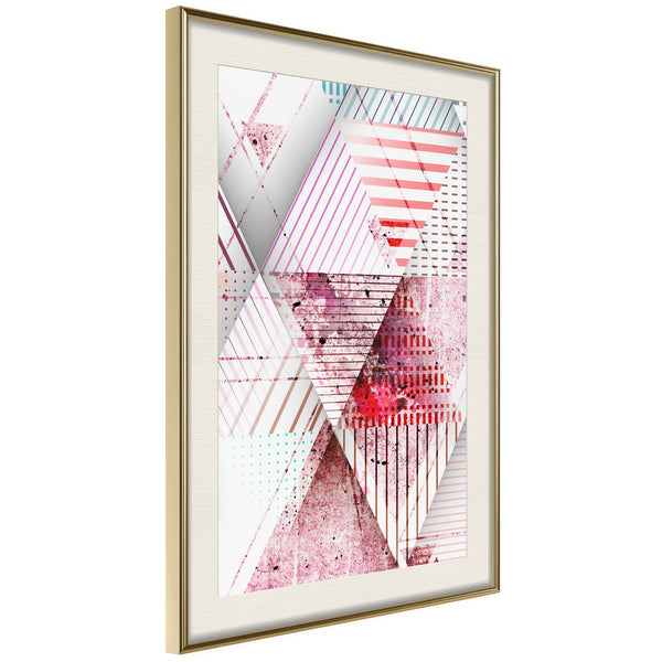 Poster - Patchwork II  - goud passepartout