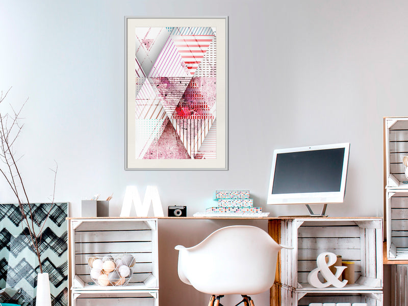 Poster - Patchwork II  - wit passepartout