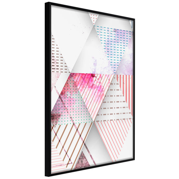 Poster - Patchwork III  - zwart
