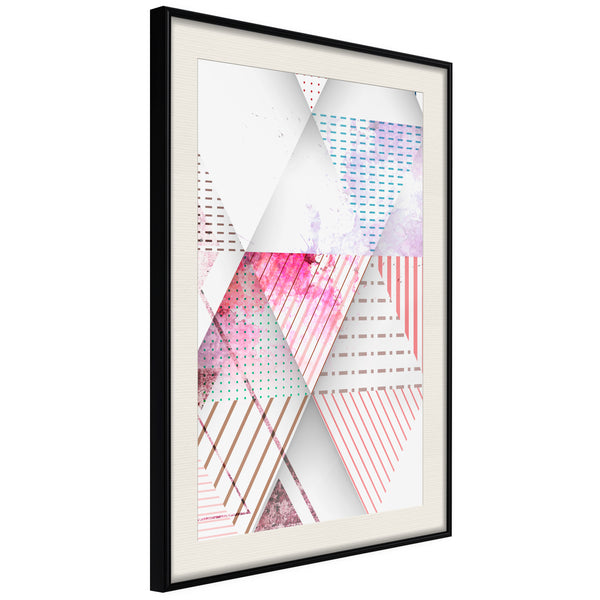 Poster - Patchwork III  - zwart passepartout