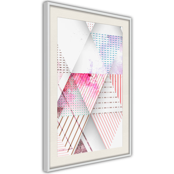 Poster - Patchwork III  - wit passepartout