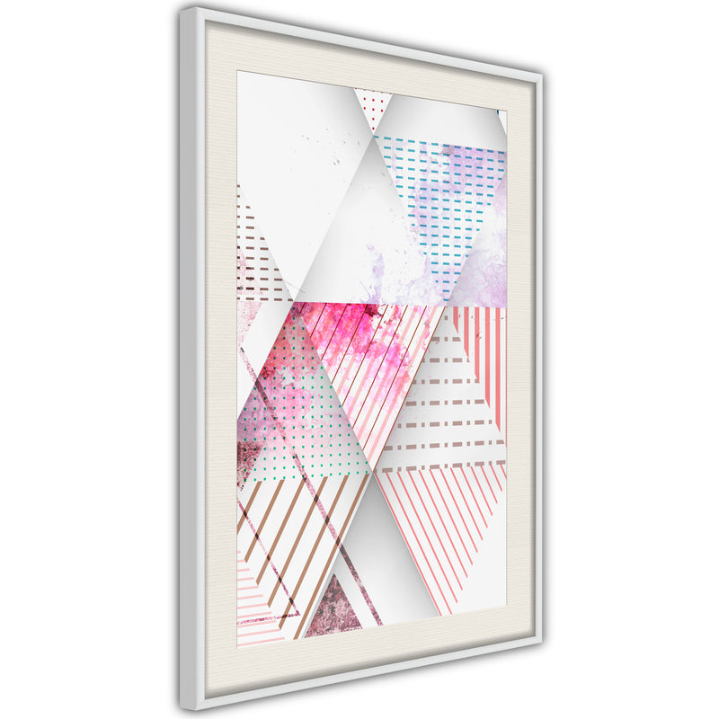 Poster - Patchwork III  - wit passepartout