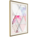 Poster - Patchwork III  - goud passepartout
