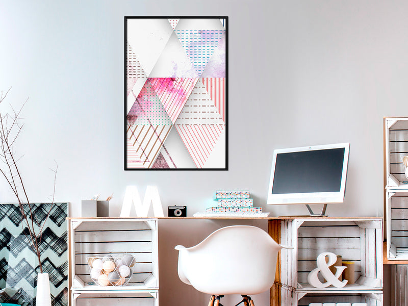 Poster - Patchwork III  - zwart