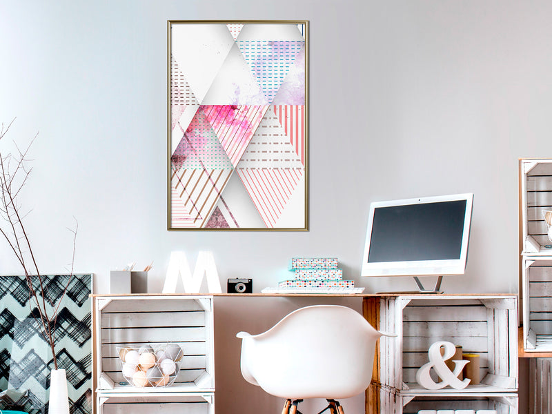 Poster - Patchwork III  - goud