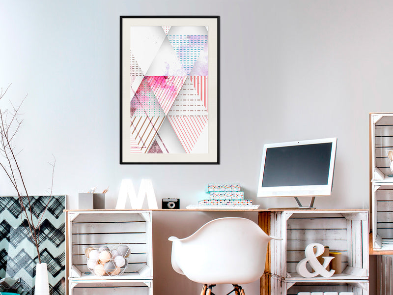 Poster - Patchwork III  - zwart passepartout