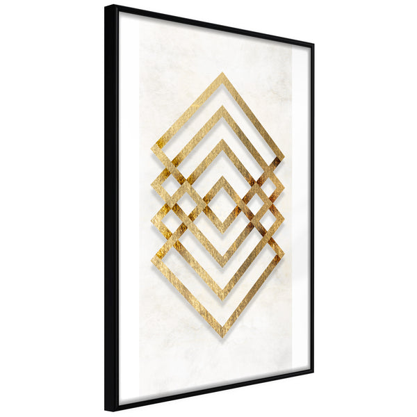 Poster - Golden Inlay  - zwart