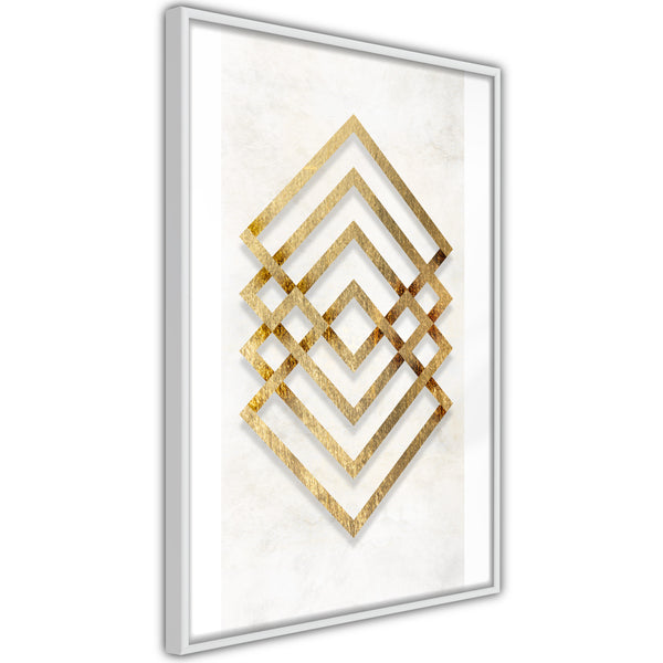 Poster - Golden Inlay  - wit