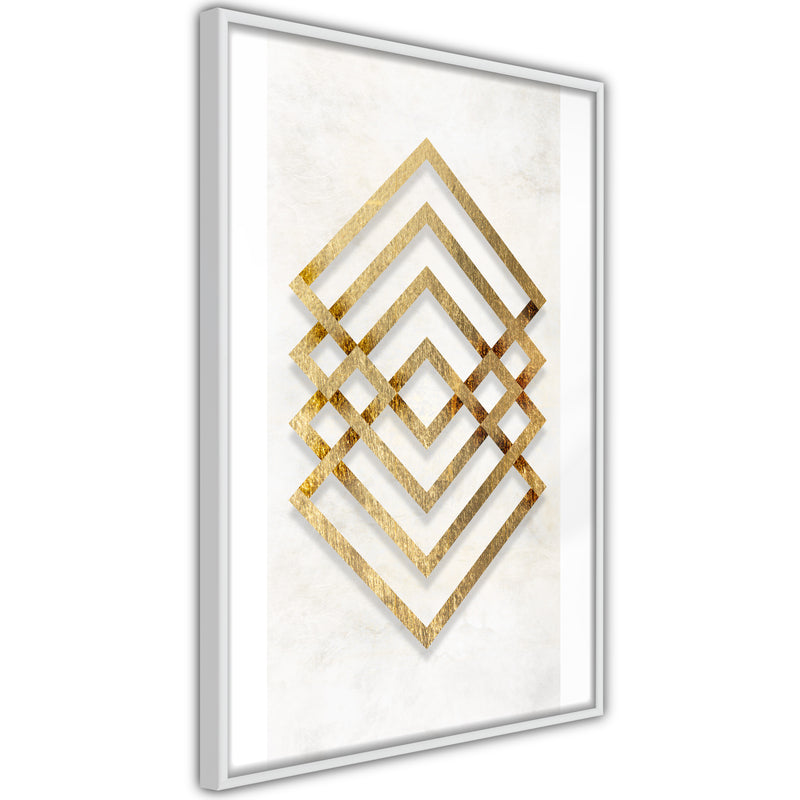 Poster - Golden Inlay  - wit