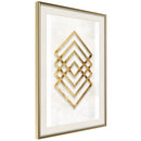 Poster - Golden Inlay  - goud passepartout